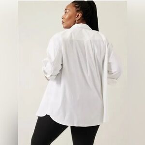 Athleta Oversized Poplin Top